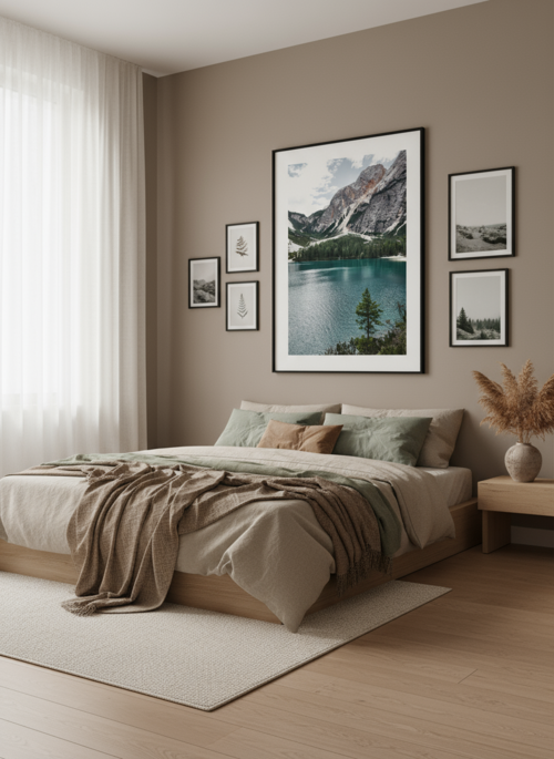 Snowy Mountain Lake Poster