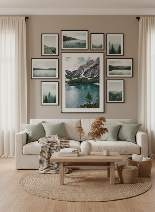 Snowy Mountain Lake Poster